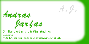 andras jarfas business card